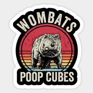 Wombats Poop Cubes Funny Wombat Sticker